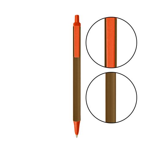 Metallic Brown BIC® Clic Stic® Pen - Metallic Brown With Orange