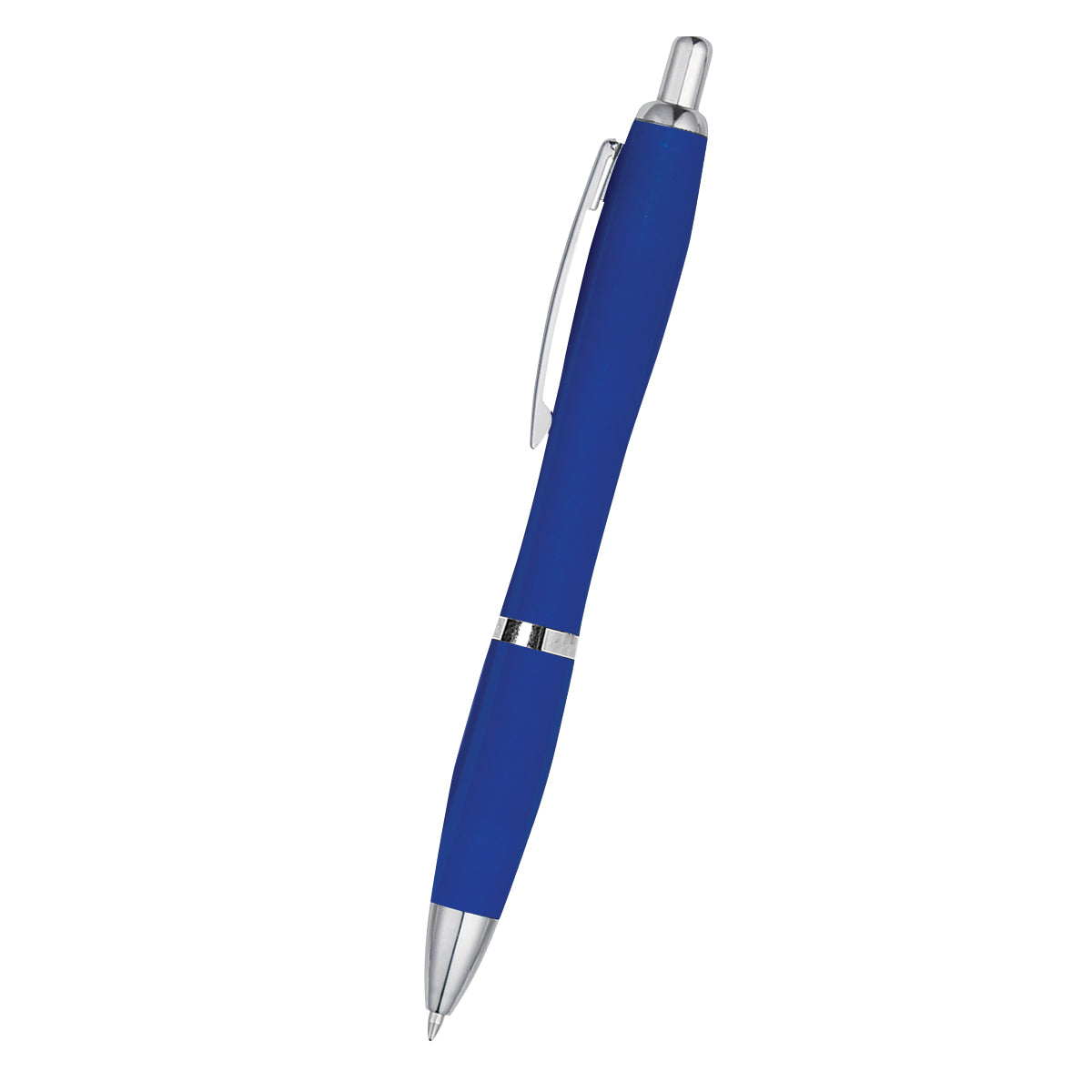 Satin Pen With Antimicrobial Additive - Blue With Blue