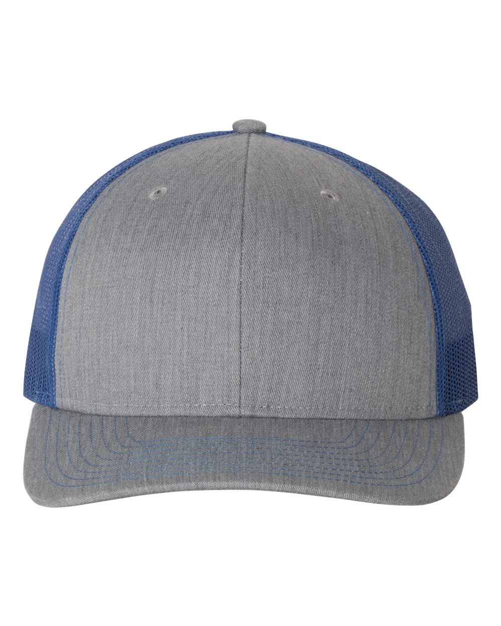 Richardson 112 Adjustable Snapback Trucker Cap - Heather Grey/ Royal