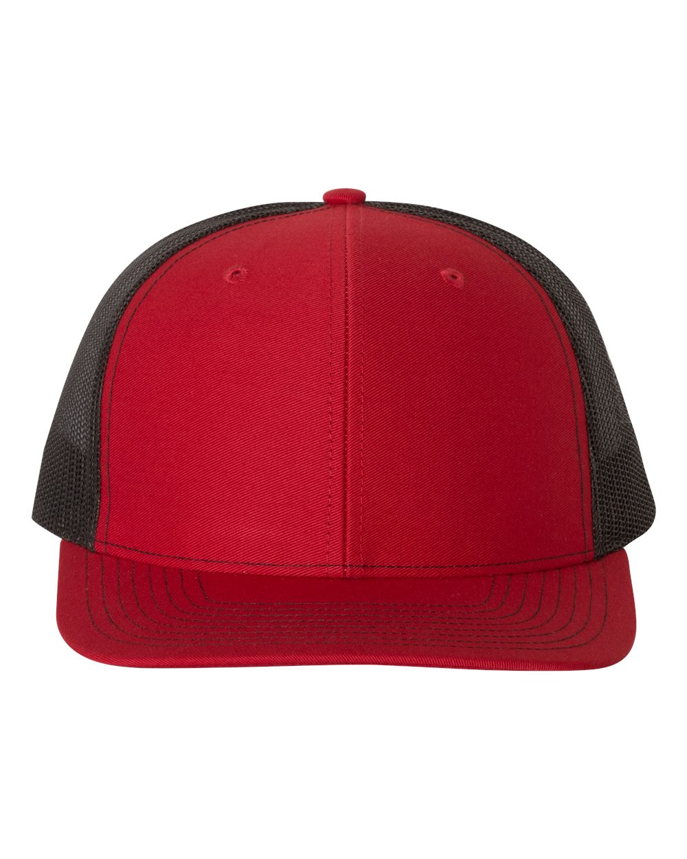 Richardson 112 Adjustable Snapback Trucker Cap - Red/ Black
