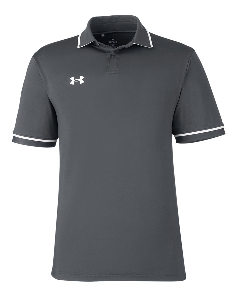 Under Armour Men's Tipped Teams Performance Polo - Cs Grey Light Heather/ White