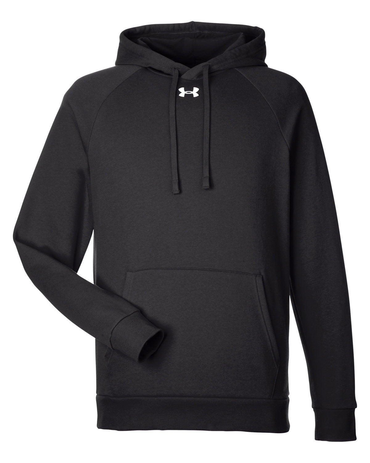 Under Armour Men's Rival Fleece Hooded Sweatshirt - Black/ White