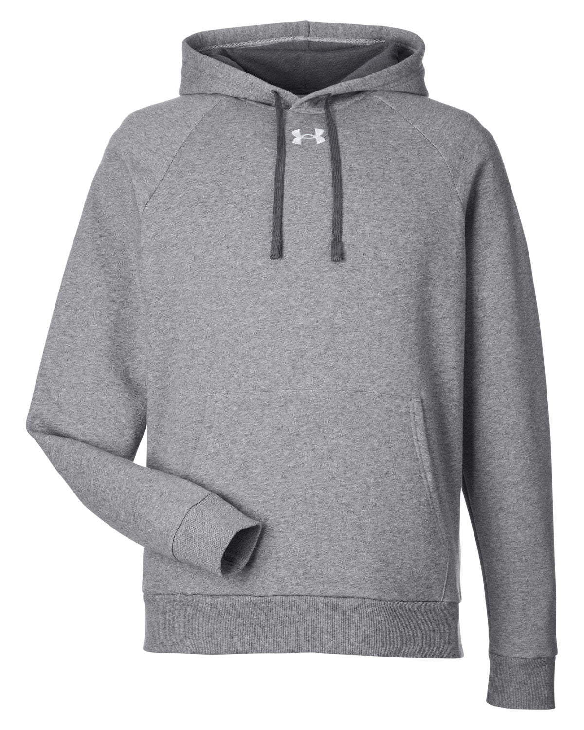 Under Armour Men's Rival Fleece Hooded Sweatshirt - Cs Grey Light Heather/ White