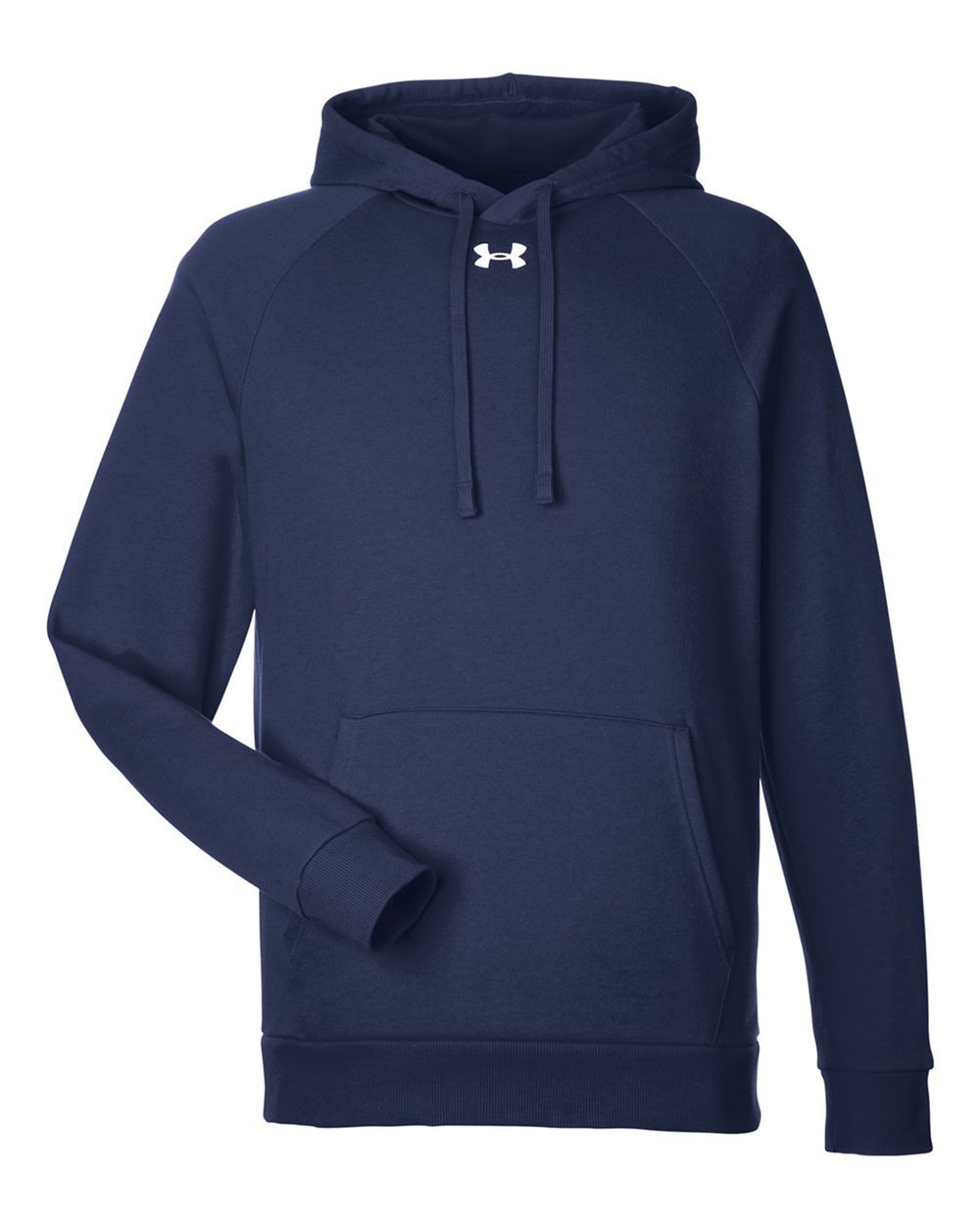 Under Armour Men's Rival Fleece Hooded Sweatshirt - Midnight Navy/ White
