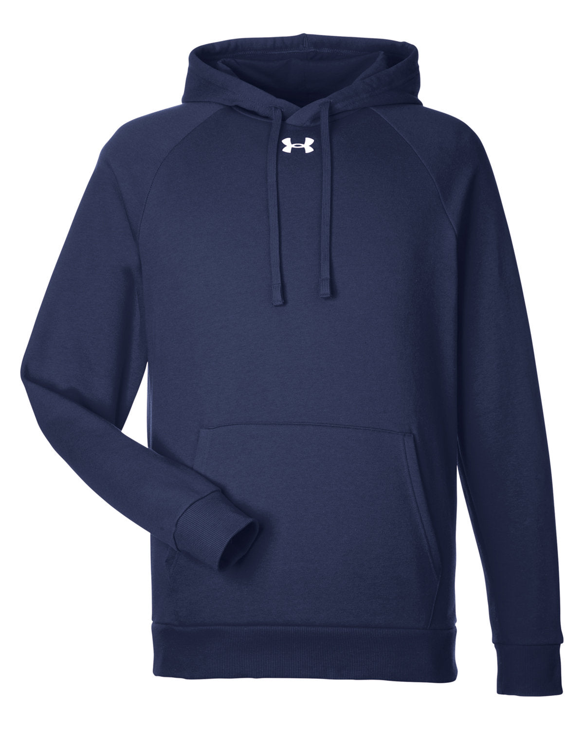 Under Armour Men's Rival Fleece Hooded Sweatshirt - Midnight Navy/ White