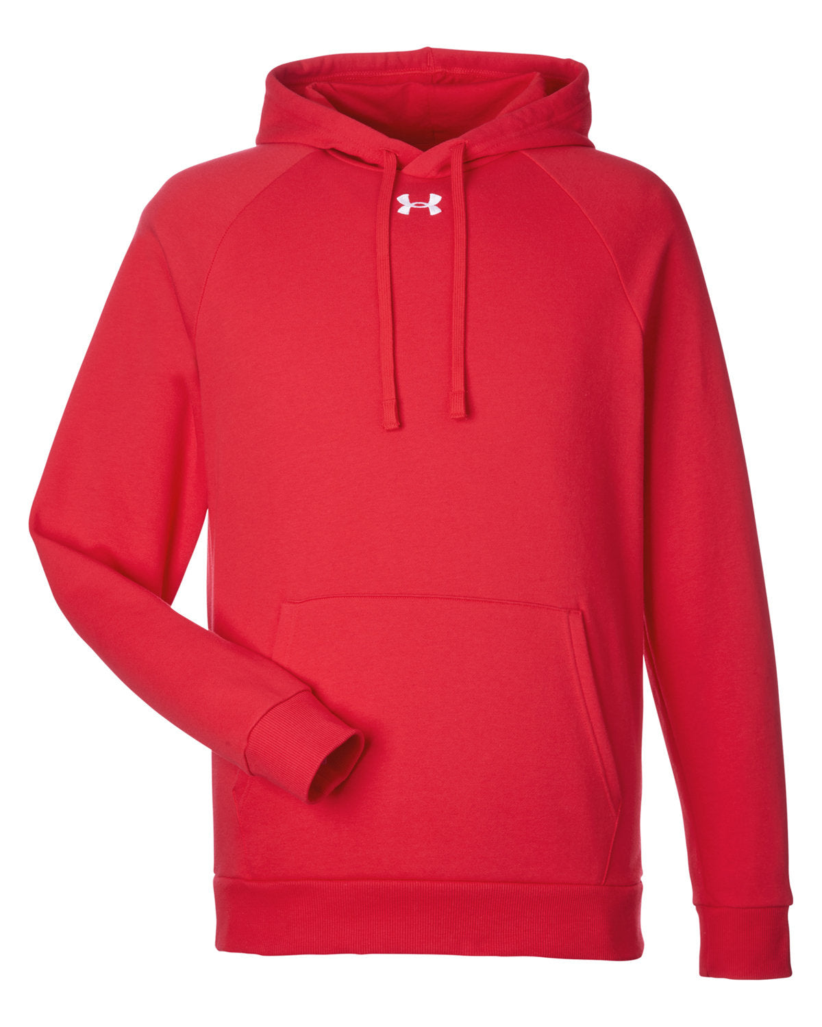 Under Armour Men's Rival Fleece Hooded Sweatshirt - Red/ White