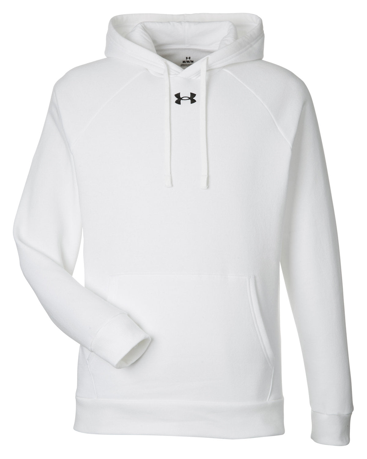 Under Armour Men's Rival Fleece Hooded Sweatshirt - White/ Black