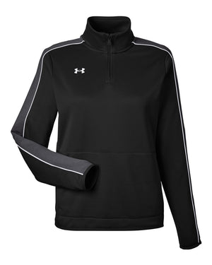Under Armour Ladies' Command Quarter-Zip 2.0 - Black/ White