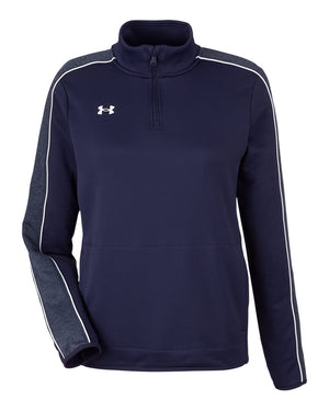 Under Armour Ladies' Command Quarter-Zip 2.0 - Midnight Navy/ White
