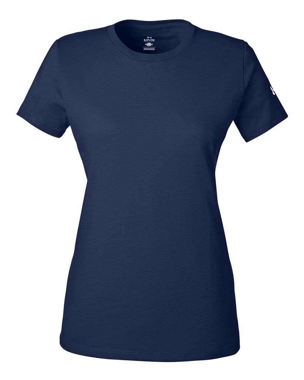 Under Armour Ladies' Athletic 2.0 T-Shirt - Midnight Navy/ White