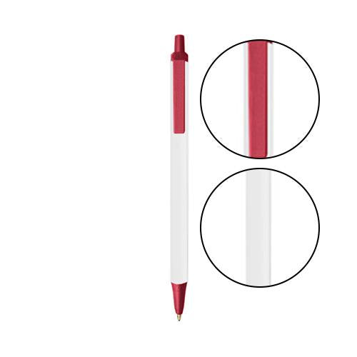 Clear BIC® Clic Stic® Pen - Clear With Metallic Red