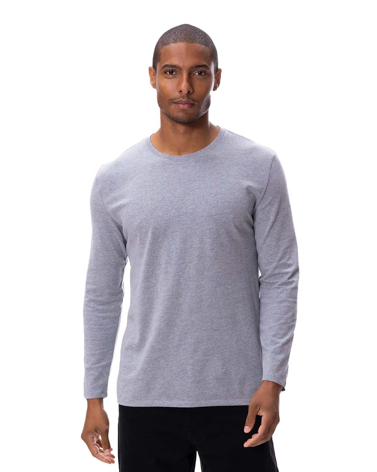 Threadfast Unisex Ultimate Long-Sleeve T-Shirt - Heather Grey