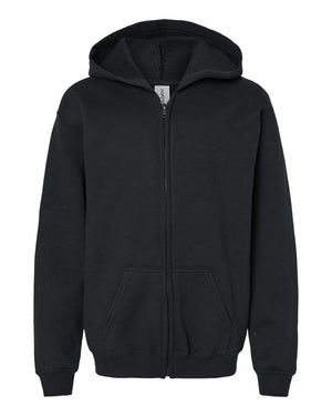 Gildan Youth Heavy Blend™ Youth Full-Zip Hooded Sweatshirt - Black