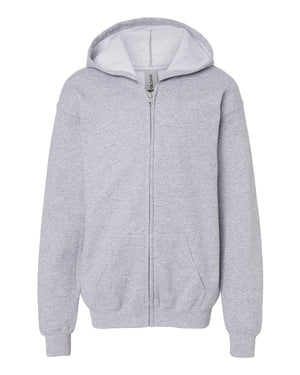 Gildan Youth Heavy Blend™ Youth Full-Zip Hooded Sweatshirt - Sport Grey