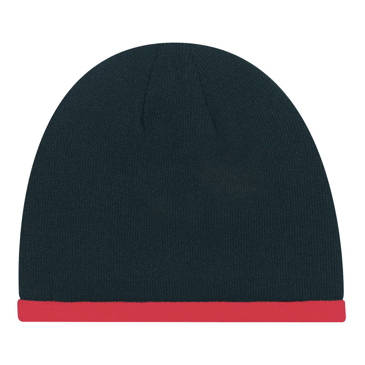 Acrylic/Polyester Micro Fleece Board Toque - Black With Red