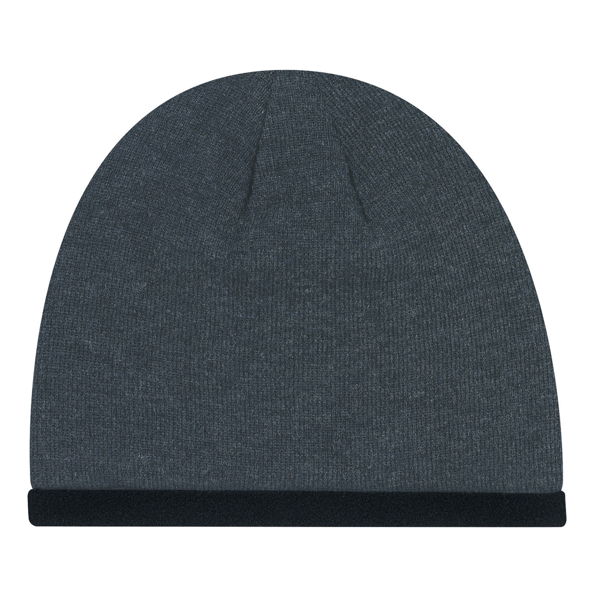 Acrylic/Polyester Micro Fleece Board Toque - Charcoal Gray With Black