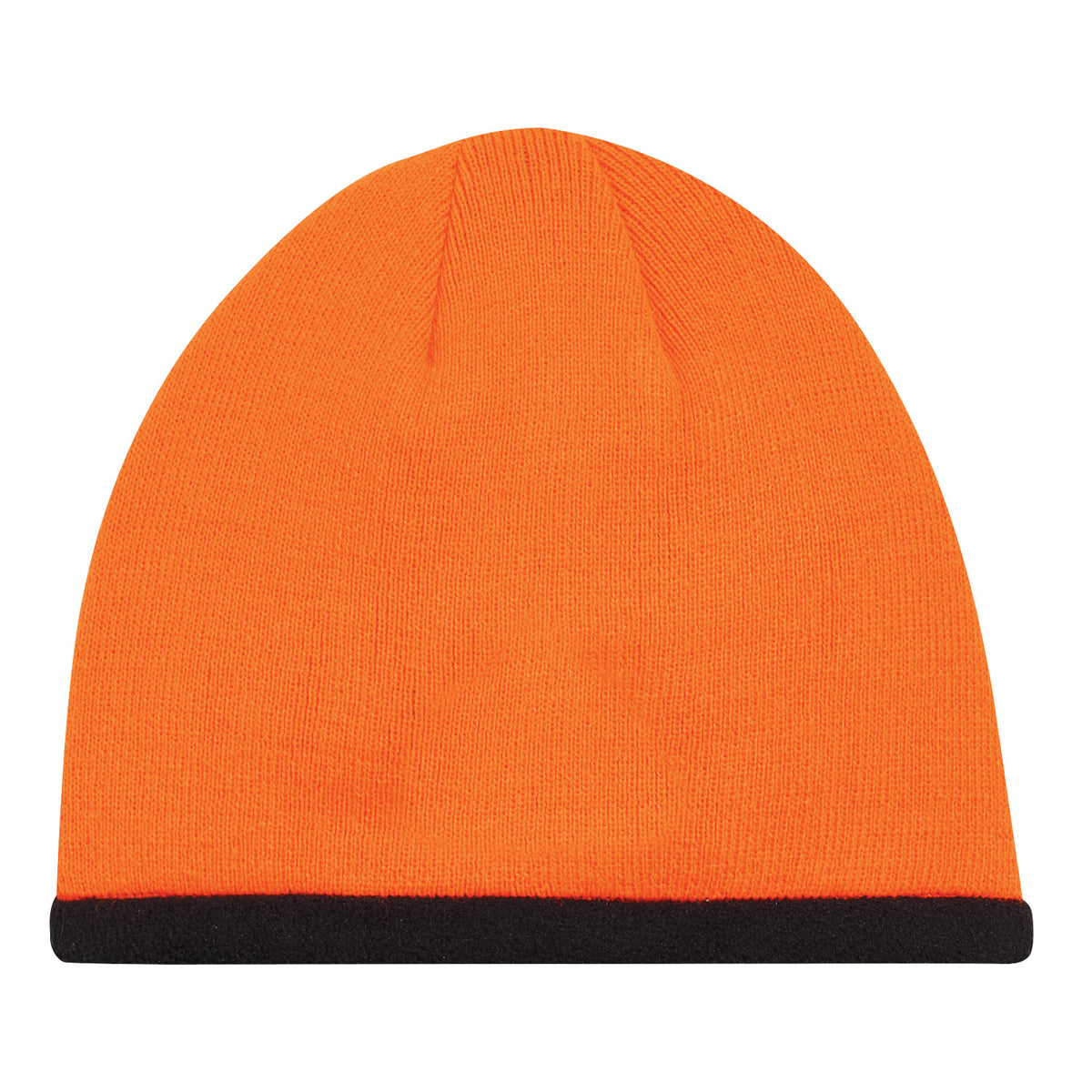 Acrylic/Polyester Micro Fleece Board Toque - Fluorescent Orange With Black