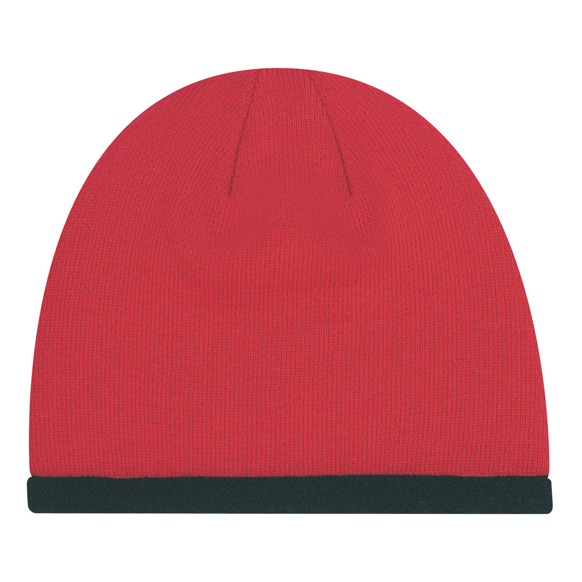 Acrylic/Polyester Micro Fleece Board Toque - Red With Black