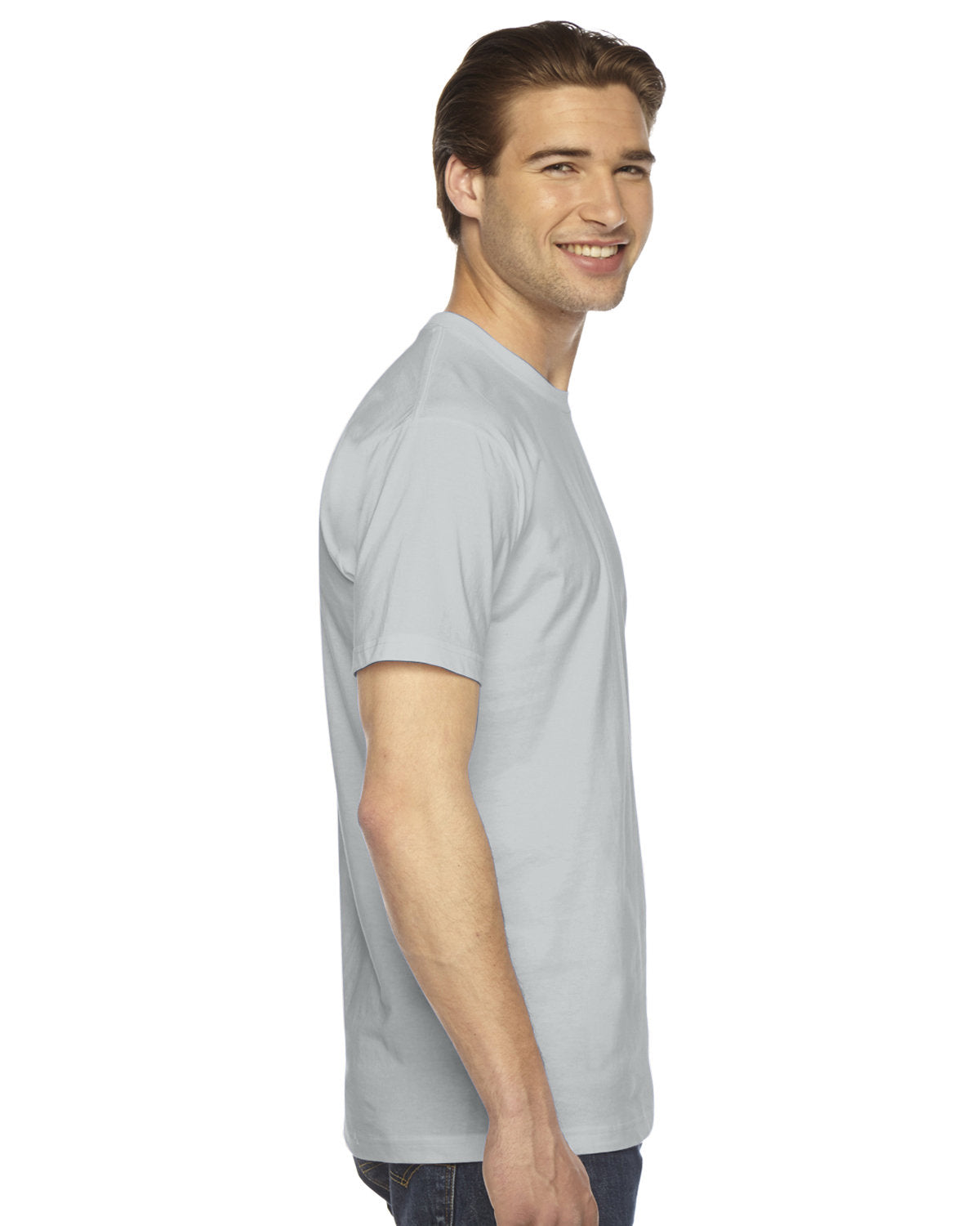 American Apparel Unisex Fine Jersey Short-Sleeve T-Shirt - Side