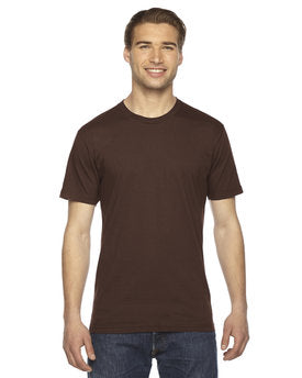 American Apparel Unisex Fine Jersey Short-Sleeve T-Shirt - Brown