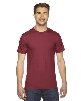 American Apparel Unisex Fine Jersey Short-Sleeve T-Shirt - Cranberry