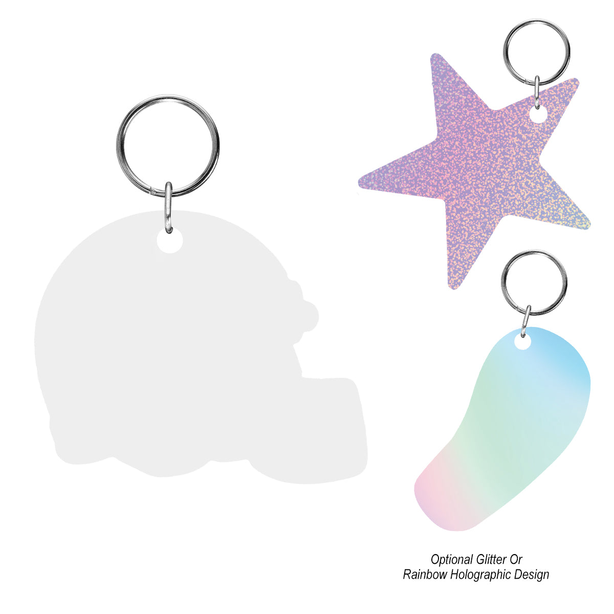 Acrylic Key Tag - Custom Shape 6" - Acrylic