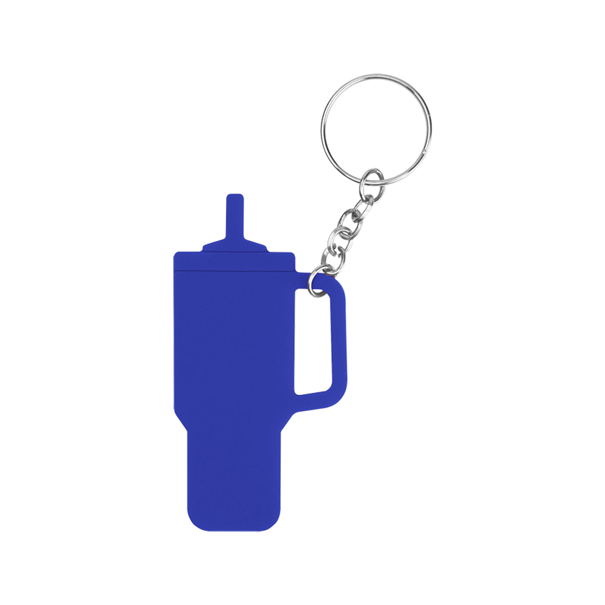 Intrepid Tumbler Shaped Silicone Key Ring - Royal Blue