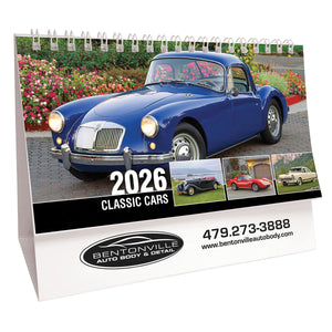 Classic Cars 2026 Promotional Desk Calendar - 2026-DSK0023 - WHITE