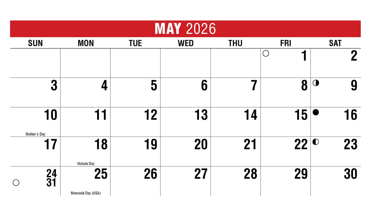 Scenes of Canada 2026 Promotional Desk Calendar