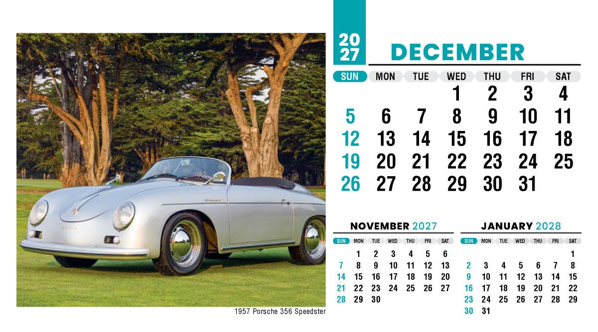 Classic Cars 2027 Promotional Desk Calendar