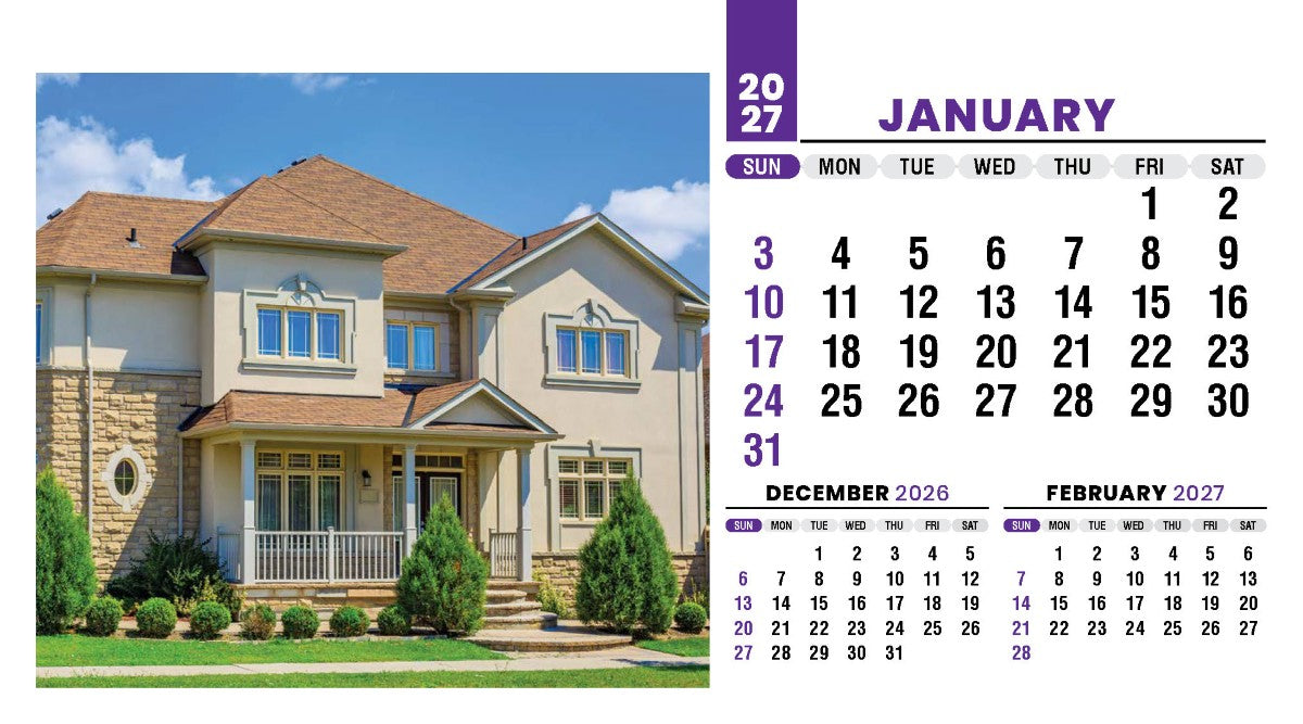 Homes 2027 Promotional Desk Calendar