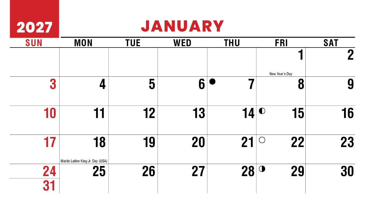 Scenes of Canada 2027 Promotional Desk Calendar
