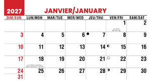 Scenes of Canada French English 2027 Promotional Desk Calendar