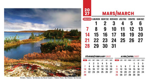 Scenes of Canada French English 2027 Promotional Desk Calendar