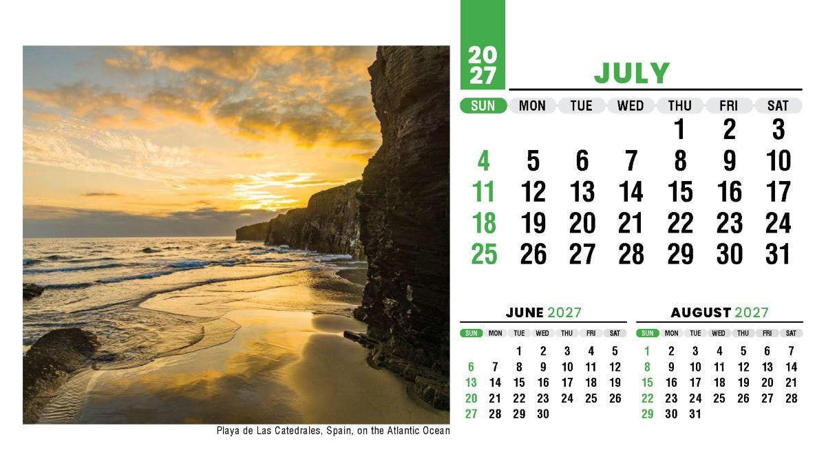 Sun, Sand & Surf 2027 Promotional Desk Calendar