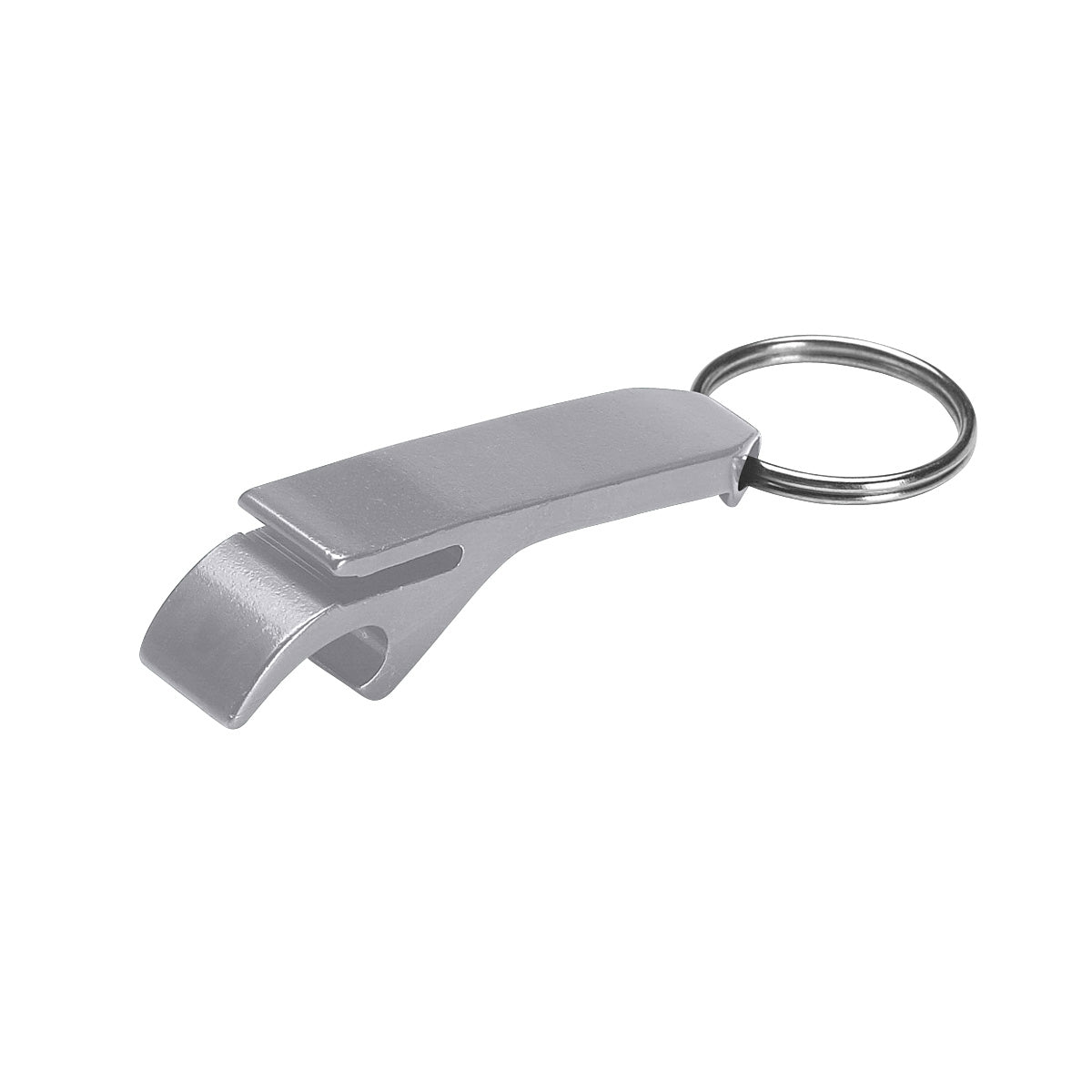 Aluminum Bottle/Can Opener Key Ring - Silver