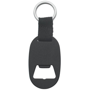 Metal Key Tag With Bottle Opener - Black
