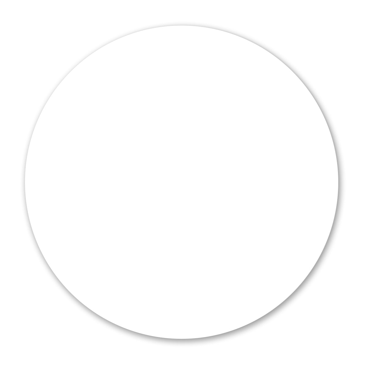 Round Paper Coaster - White