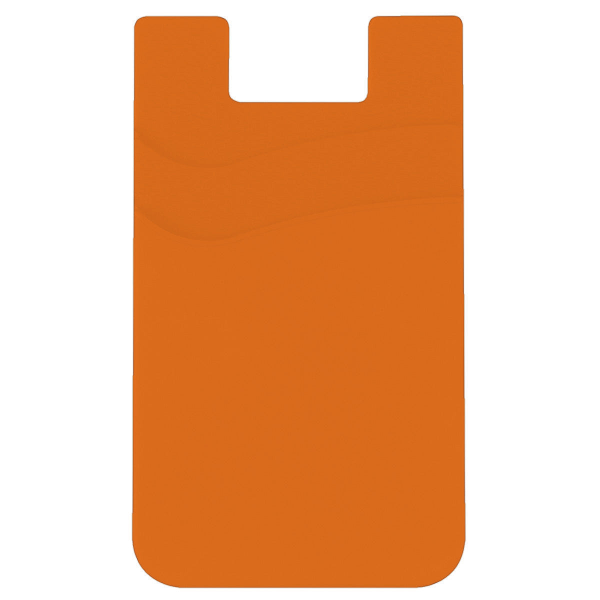 Dual Pocket Silicone Phone Wallet - Orange