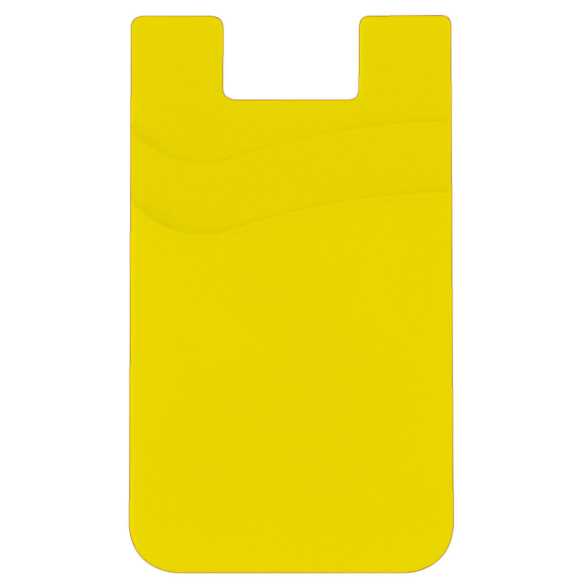 Dual Pocket Silicone Phone Wallet - Yellow
