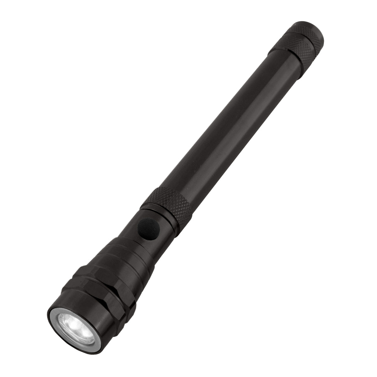 Telescopic Rechargeable Recycled Aluminum Flashlight With Magnet 2.0 - Black