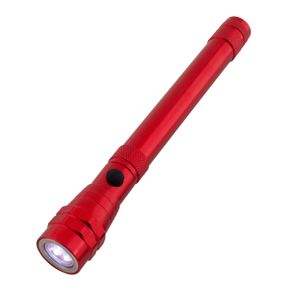 Telescopic Rechargeable Recycled Aluminum Flashlight With Magnet 2.0 - Red