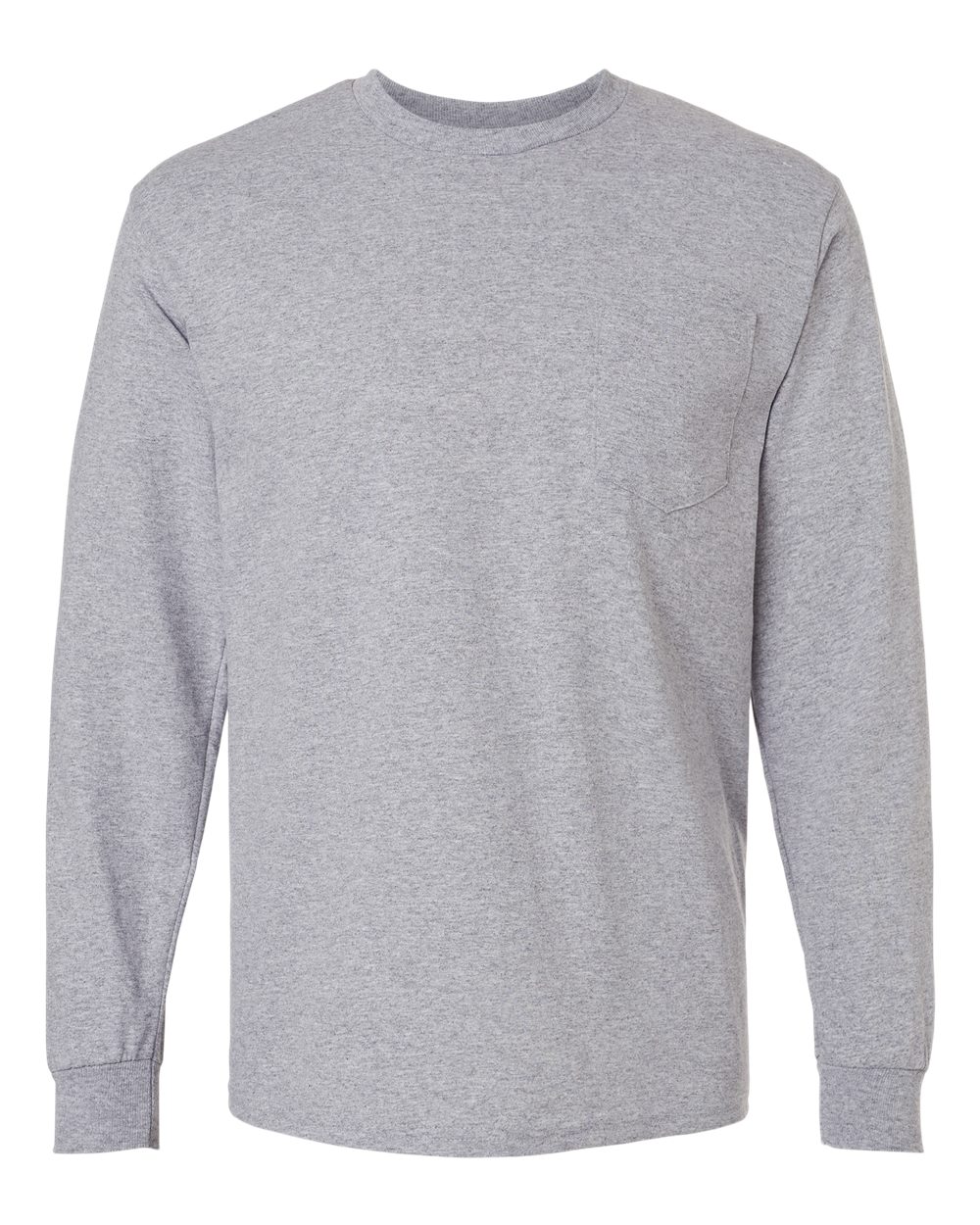 Gildan Adult Ultra Cotton® Long-Sleeve Pocket T-Shirt - Sport Grey
