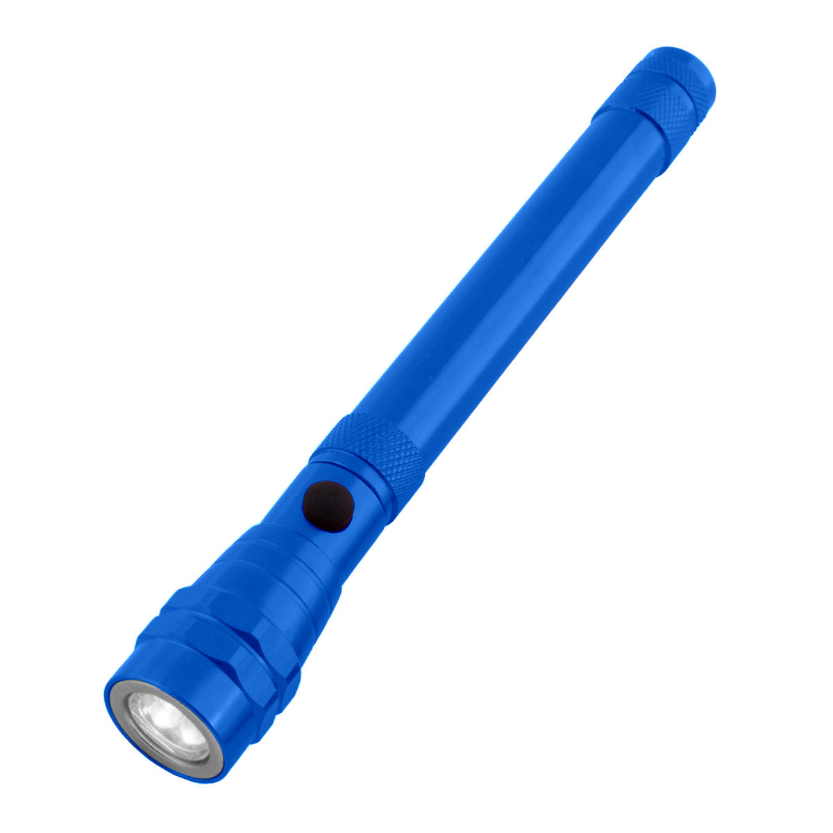 Telescopic Aluminum Flashlight With Magnet - Blue