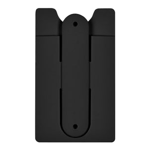 Silicone Phone Wallet With Stand - Black