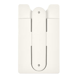 Silicone Phone Wallet With Stand - White