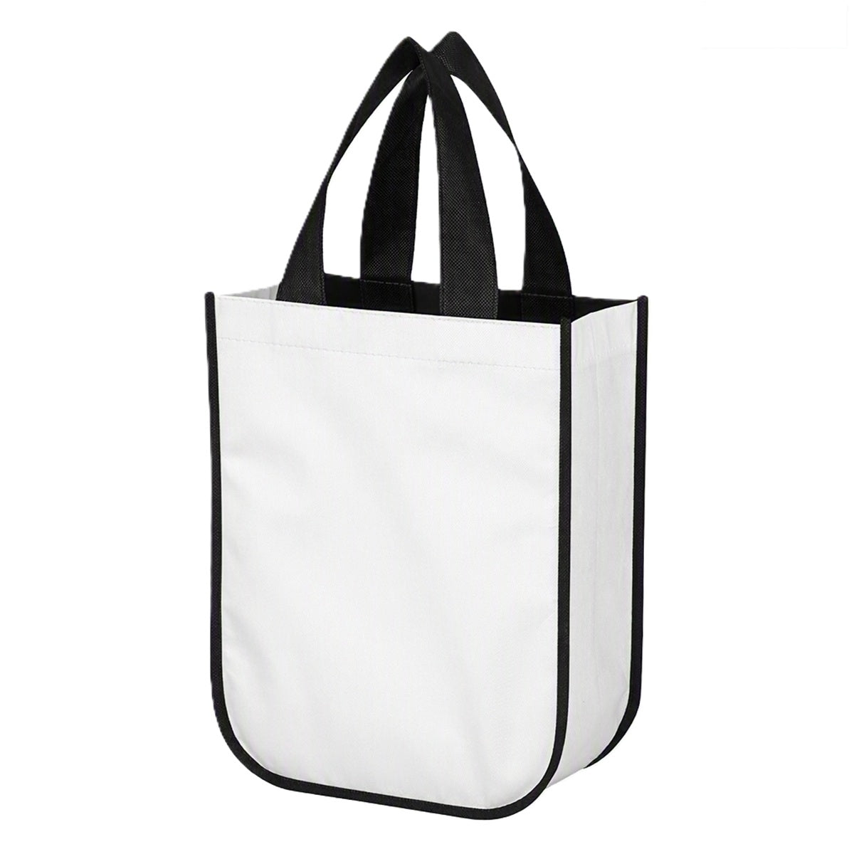 Non-Woven Shopper Tote Bag With 100% RPET Material - White