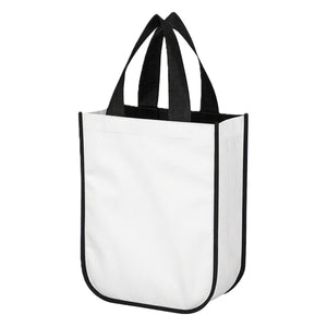 Non-Woven Shopper Tote Bag With 100% RPET Material - White