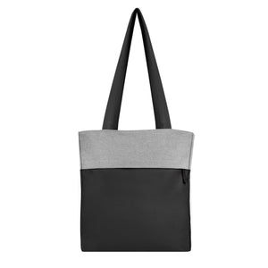 Laurel Laptop Tote Bag - Black With Gray