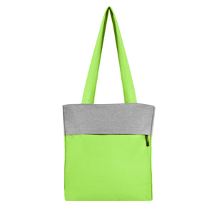 Laurel Laptop Tote Bag - Lime With Gray